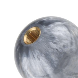 EZAUTO WRAP Marble Gray Auto Car Shift Knob Round Ball Weighted Manual Gear Stick Shifter Adapter JDM Universal