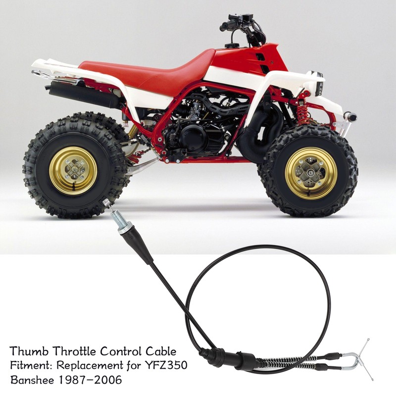ATV Thumb Throttle Cable 01‑0813 Waterproof Replacement for YFZ350 Banshee