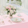 MRJ 3 Pack Pink Plastic Tablecloths for Rectangle Tables Disposable