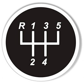 Save The Manuals Gear Shift Pattern Bumper Sticker 5 Speed