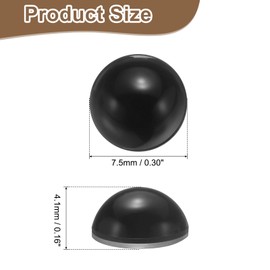 HARFINGTON 5 Pairs Eyeglass Nose Pads 4.1mm Thickness Silicone Adhesive Anti-Slip Glasses Nose Grips Round Shape Glasses Nose Pads for Plastic Frames Glasses Sunglasses, Black