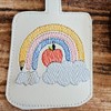 Teacher Rainbow Classroom doorbell Holder, Class Bell Case Keychain