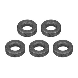 sourcing map Carbon Steel Flat Washer Fits M16 Bolts, 5pcs M16 x 33 x 10mm Black Oxidized Grade 8.8 Alloy Steel Ultra Thick Fasteners for Mechanical Industry