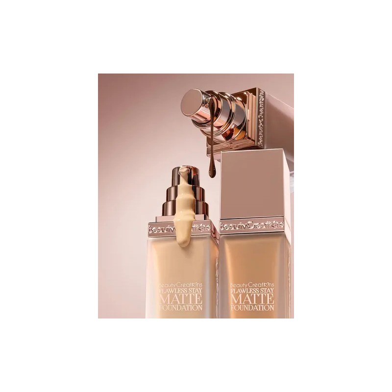 Flawless Stay Matte Foundation Waterproof Beauty Creations Tono 8w