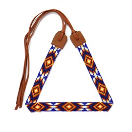 buybeaded Beaded Hat band Native American Style Southwestern Cowboy Rode Handmade Head/Hat Band Collection (Pattern 5)