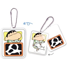 Tee's Factory KS-5541482OT Crayon Shin-chan Acrylic Key Holder, Futon, H 2.8 x W 2.1 x D 0.2 inches (7.1 x 5.4 x 0.6 cm)