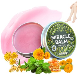Miracle Herbal Balm for Legs & Feet - Soothing Foot Cream for Joint Muscle Comfort Deep Moisturizing Balm for Dry Heels Fast-Absorbing, Non-Sticky, Travel-Friendly Skincare