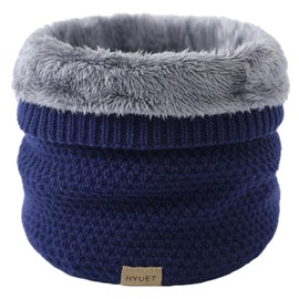 HYUET Winter Neck Gaiter Men, Fleece Neck Warmer Windproof Face Scarf Mask Face Cover Neck Cover for Men Women Ski