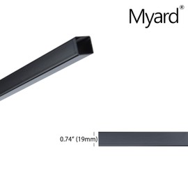 Myard 29 Inches Estate Square Iron Deck Balusters Furniture for Decking Railing Patio Fence Staircase Banister Balustrade, Modern Look (25-Pack, Matte Black)