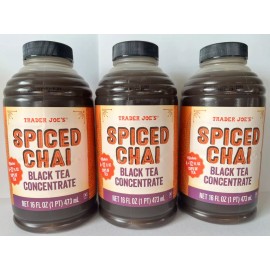 Trader Joe's 3 Packs Trader Joe’s Spiced Chai Black Tea Concentrate 16 FL OZ Each Pack