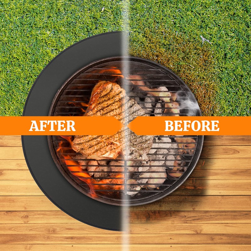 LeadCon 48 Inch Under Grill Mat, Fireproof BBQ Mat for