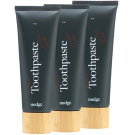 Nudge Nano Hydroxyapatite Toothpaste with Vitamin E, Fluoride-Free, SLS Free, Remineralizes & Whitens, Enamel Protection, Plaque Control, Dry Mouth & Sensitive Teeth, Watermelon 4 oz (Pack of 3)