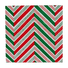 Caspari Candy Cane Stripes Paper Cocktail Napkins - 20 Per Package, 4 Packs