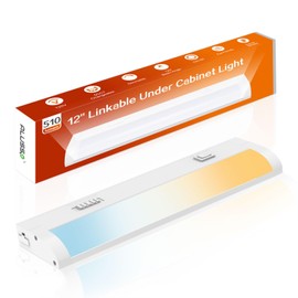 Under Cabinet LED Lights 12 Inch 6W 510LM, 5 Color Temperature 2700K/3000K/3500K/4000K/5000K Dimmable Under Counter Lights for Kitchen, Under Cabinet Light Fixture Interconnection up to 20 Lights