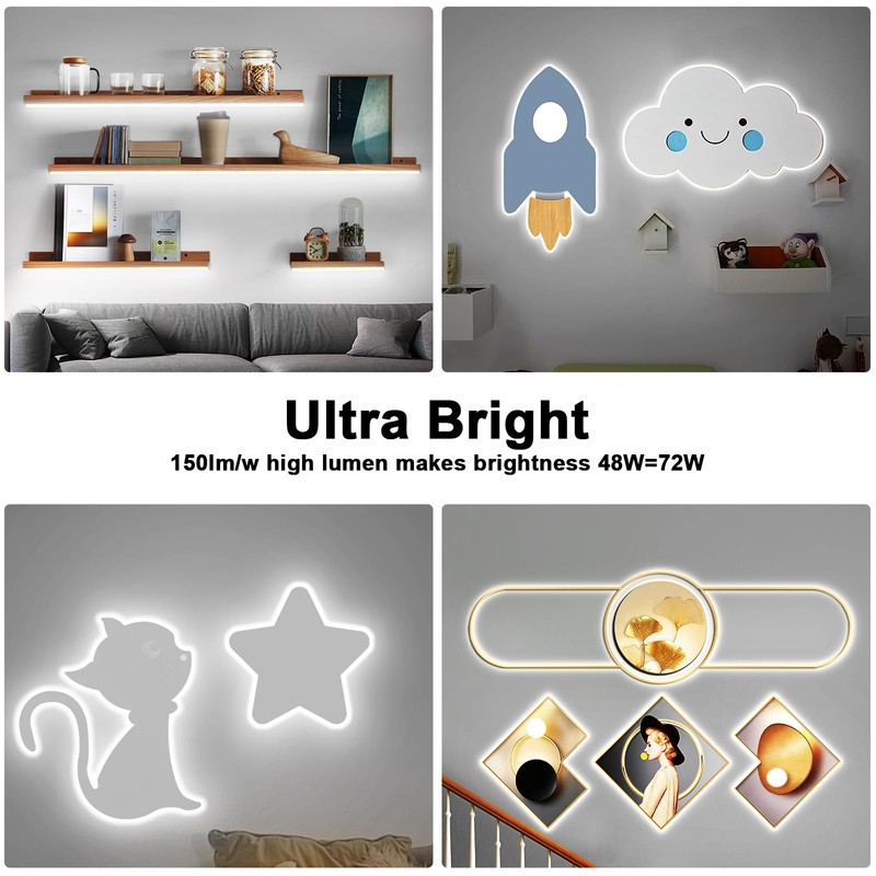 Tatazone 32.8ft 6500K White COB Led Strip Light with RF