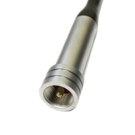 ExpertPower® SG-M507 Dual-Band 144/430 MHz Mobile Antenna with PL-259 Connector – 75 cm Slim Whip, 2.15/5.5 dBi Gain, 50 W Vertical Silver Antenna