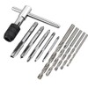Saipor Adjustable T-Handle Tap Wrenches Set Ratchet Tap Holder Wrench