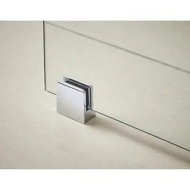 Nuie WRSF001 ǀ Modern Bathroom Wetroom Support Foot and Wall Bracket, 45mm x 45mm x 25mm, Polished Chrome, Silver