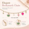 LuneClat Vintage Pearl Star Bow Bible Charm Chain Christian Bookmark