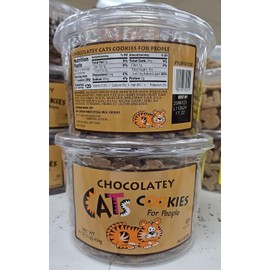 Trader Joe Chocolatey Cats Cookies for People 16oz 454g (2 Tubs)