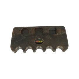 SINOBILLIA cue stick holder (Wood grain, 5-Cue), 5-Cue Portable pool cue holder, Weighted and durable billiard cue holder, Pool stick holder