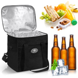 Obidodi Foldable Cool Bag, 16 L, Portable Small Insulated Bag, Freezer Bag, Lunch Bag, Thermal Bag, Cool Box for Picnic, Office, Work