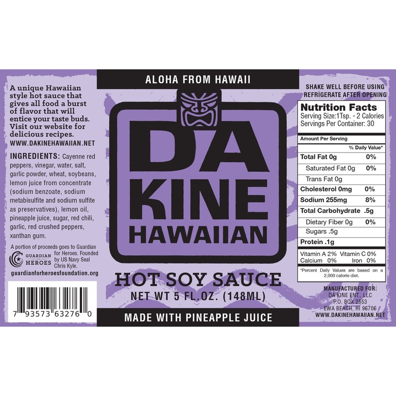 Da Kine Hawaiian Hot Sauce (Hot Soy 3-Pack)