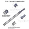 sourcing map 4pcs 3mm Dia 4mm Shank Square Nose End