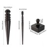 WUTA Leather Burnisher Kit, Ebony Leather Polishing Tool, Leather Polisher