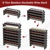 VASMIA Bamboo Stackable Wine Rack,72 Bottles Wine Rack Freestanding Floor,No