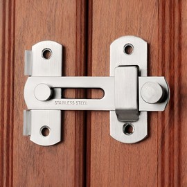 Small Stainless Steel Plate-Mounted Door Latch Lock Plate-Mounted 4ea