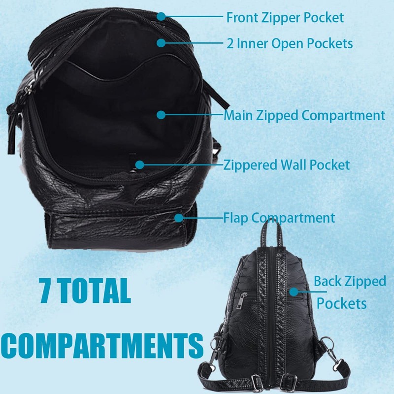 HUAZHIMAO Mini Backpack for Women Light Weight Small Backpack Purses