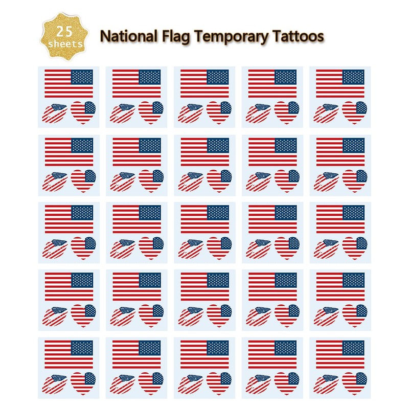 Y&C TENCOB Venezuelan Flag Tattoos,25 Sheets Venezuela Flag Temporary Face