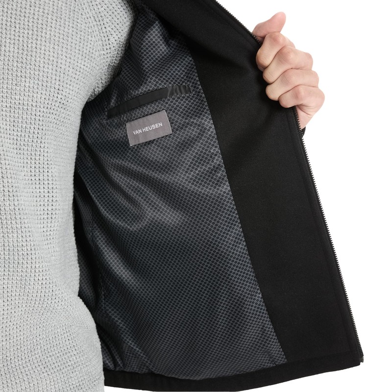 Van Heusen Men's Trudy Casual Trucker Jacket, Black, XX-Large