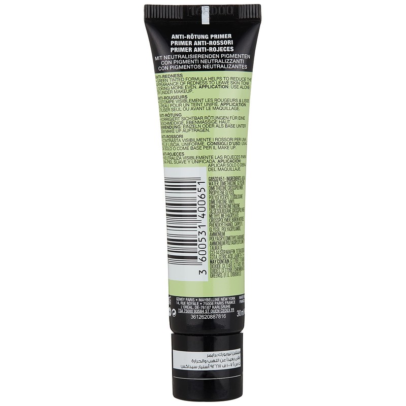 Maybelline Master Prime Anti-Redness Primer Number 30, Green