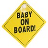 infactory Car Window Signs: Baby on Board Sign with Suction