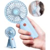 AaoLin Foldable Hand Held Fan USB Rechargeable, 4 Speeds Mini