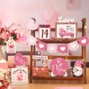 Pickmesh 21 Pcs Valentine's Day Tiered Tray Decor Set Wood