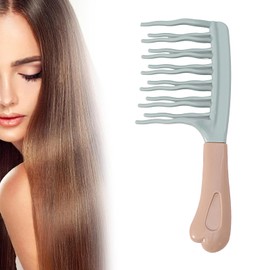 Intertwined Teeth Hair Styling Comb, Wide Tooth Comb for Wavy Hair, Wide Toothed Detangling Combs for Women, Detangle Combs for Long Thick Wet Dry Afro Curly Hair, Barber Salon Home Use