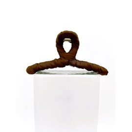 Satin Hair Claw Clamp 12.5cm Extra Strong Hold in Black, Brown or Rose (Brown)