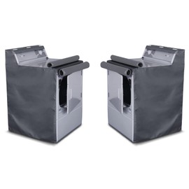 AKEfit 2 Pack Washing Machine Cover,Waterproof Dustproof Washing Cover with Zipper,Fit for Outside Top or Front Load Washer/Dryer,27"W x 26"D x 43"H-Grey