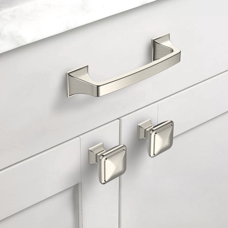 Asidrama 10 Pack 3.75 Inch(96mm) Brushed Satin Nickel Kitchen Cabinet