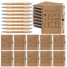 Resurhang 20 Pcs God Says You are Bible Study Notebook Christian Gifts for Women Prayer Journal with Religious Pens Bible Verse Spiral Notebooks Church Sunday School Study Supplies