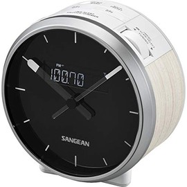 Sangean RCR-29WH AM/FM-RDS/Weather Alert/Aux-in / 23 Memory Pre-Sets Digital Tuning/Analog Clock Radio USB Phone Charging White