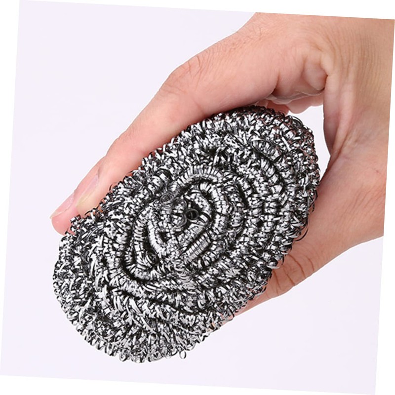 Ciieeo 6pcs Stainless Steel Spiral Scrubbers Kitchen Cleaning for Dishes