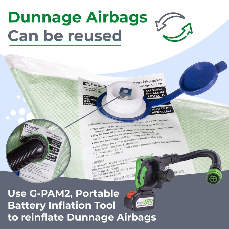 IDL Packaging 48" x 48" Dunnage Airbags, Woven Polypropylene, Level