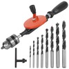 3/8 inch Hand Drill Manual Hand Crank Drill with 8Pcs