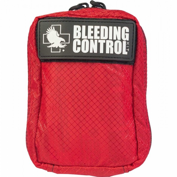 Two Individual Bleed Control Kits for Schools, Law Enforcement and Basic Public Access (2 Pack) Red