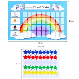 GWHOLE Potty Training Reward Chart Pack of 2 - Unicorn Toilet Training Chart with 270 Star Stickers for Toddlers Girls Boys, Wipe Clean