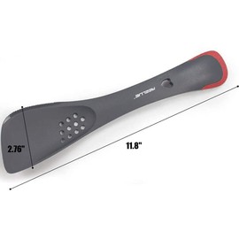 Aeelue Kitchen Utensil 5 in 1 Multifunctional Nonstick Cutter, Turner, Colander, Soup Spoon, Spatula, Red - 2 Pcs